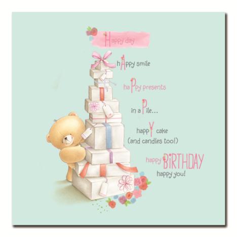 Stack Of Presents Forever Friends Birthday Card